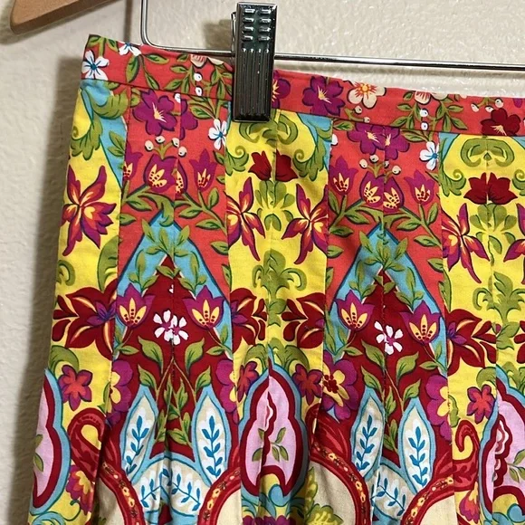 Jones Wear Jeans Floral Colorful Spring Cotton Skirt - Picture 2 of 9